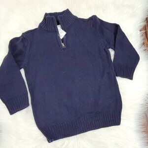 The Childrens Place | Navy Blue Quarter Zip Pullover Knit Sweater Top 4T New